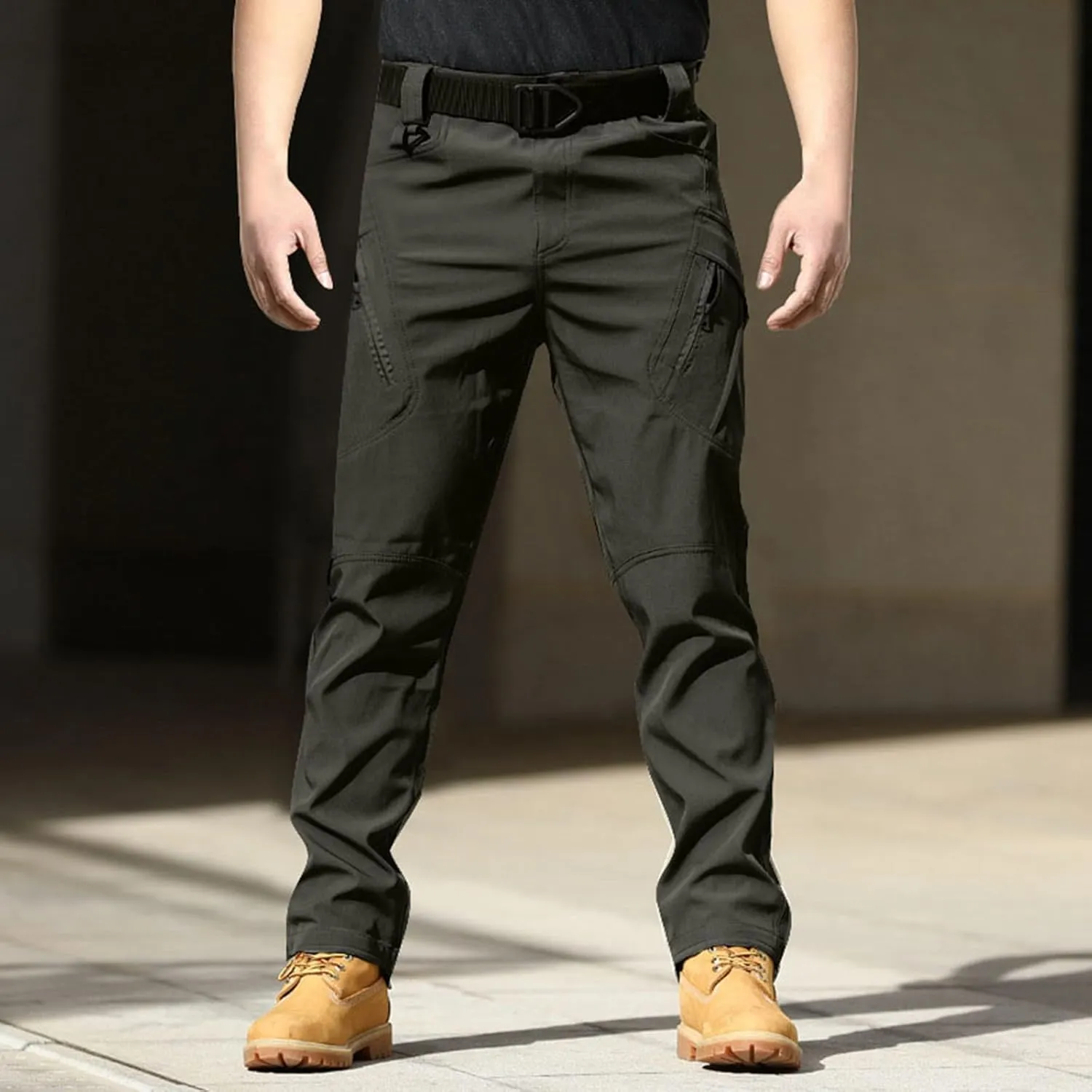 Tactical Cargo Pants for Men Lightweight Multi Pockets Trousers Outdoor Hiking Pants Slim Fit Overalls