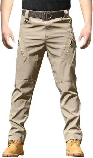 Tactical Cargo Pants for Men Lightweight Multi Pockets Trousers Outdoor Hiking Pants Slim Fit Overalls