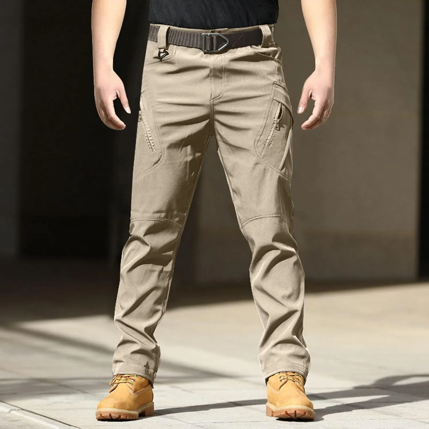 Tactical Cargo Pants for Men Lightweight Multi Pockets Trousers Outdoor Hiking Pants Slim Fit Overalls