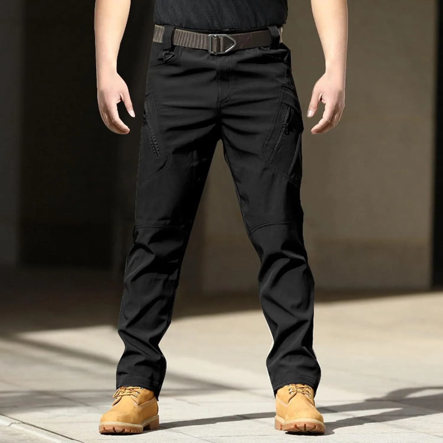 Tactical Cargo Pants for Men Lightweight Multi Pockets Trousers Outdoor Hiking Pants Slim Fit Overalls