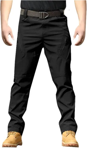 Tactical Cargo Pants for Men Lightweight Multi Pockets Trousers Outdoor Hiking Pants Slim Fit Overalls