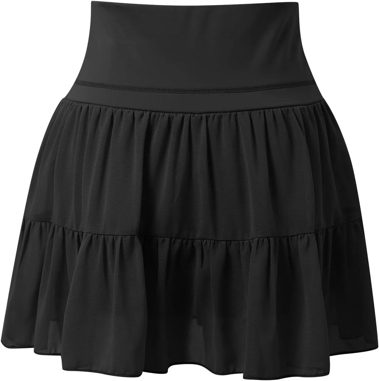 Tennis Skirts for Women with Shorts High Elastic Waist Ruffles Workout Running Skirts with Pocket Sports Athletic Skorts