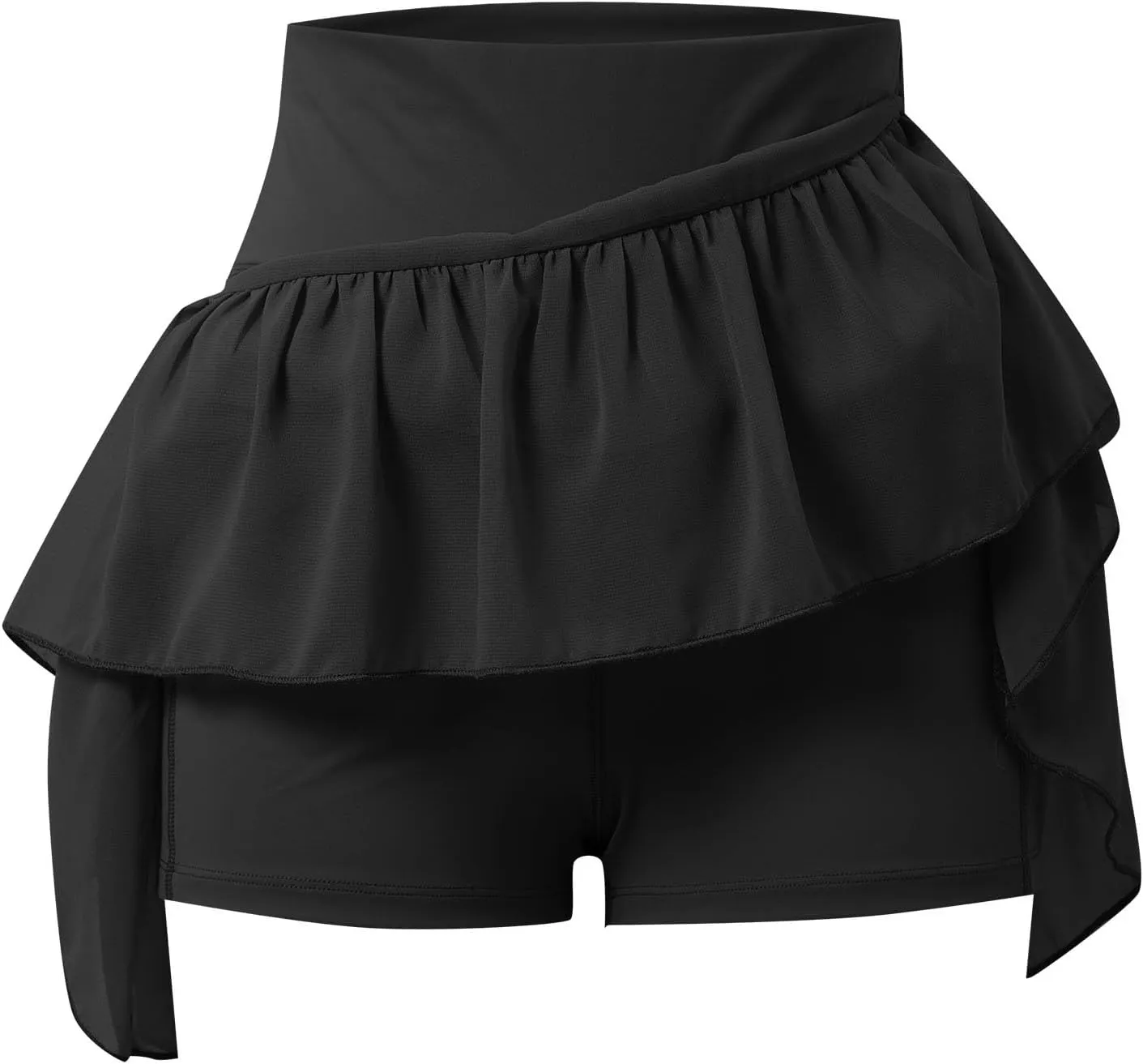 Tennis Skirts for Women with Shorts High Elastic Waist Ruffles Workout Running Skirts with Pocket Sports Athletic Skorts