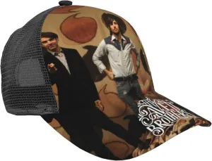 The Avett Music Brothers Mesh Snapback Caps Trendy Trucker Hat Outdoor Sports Baseball Cap with Curved Brim Black