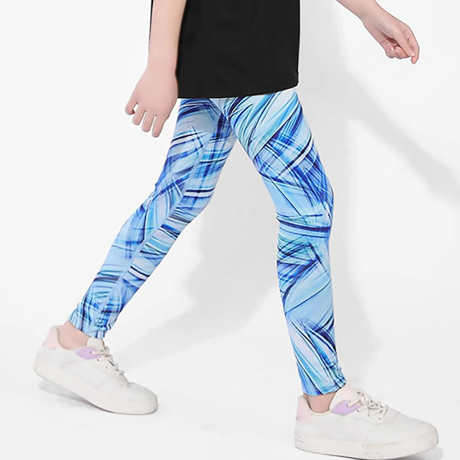 Toddler Girls Yoga Leggings Cute Printed Stretch Slim Pants Kids Skinny Soft Dance Pants Ankle Length Tights