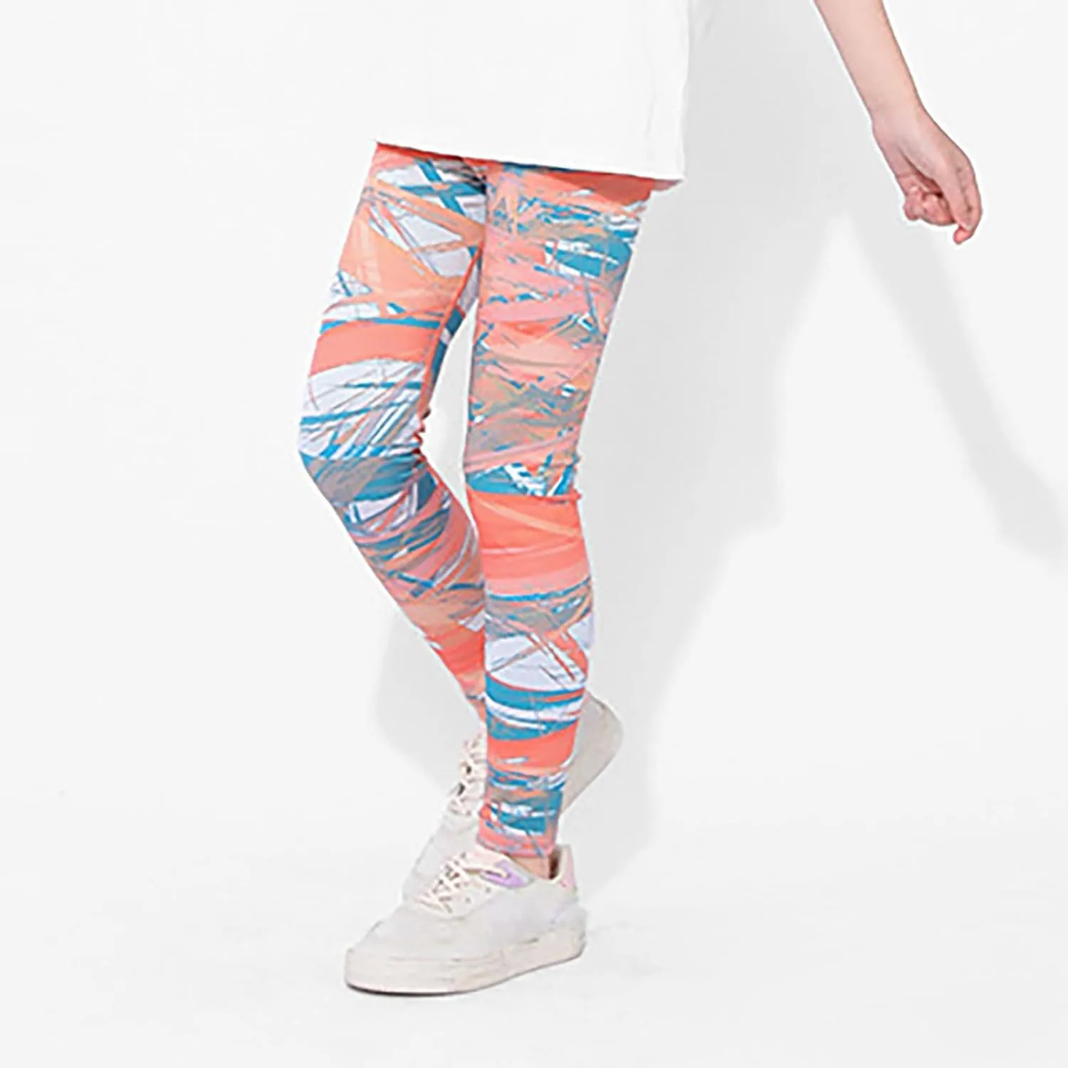 Toddler Girls Yoga Leggings Cute Printed Stretch Slim Pants Kids Skinny Soft Dance Pants Ankle Length Tights