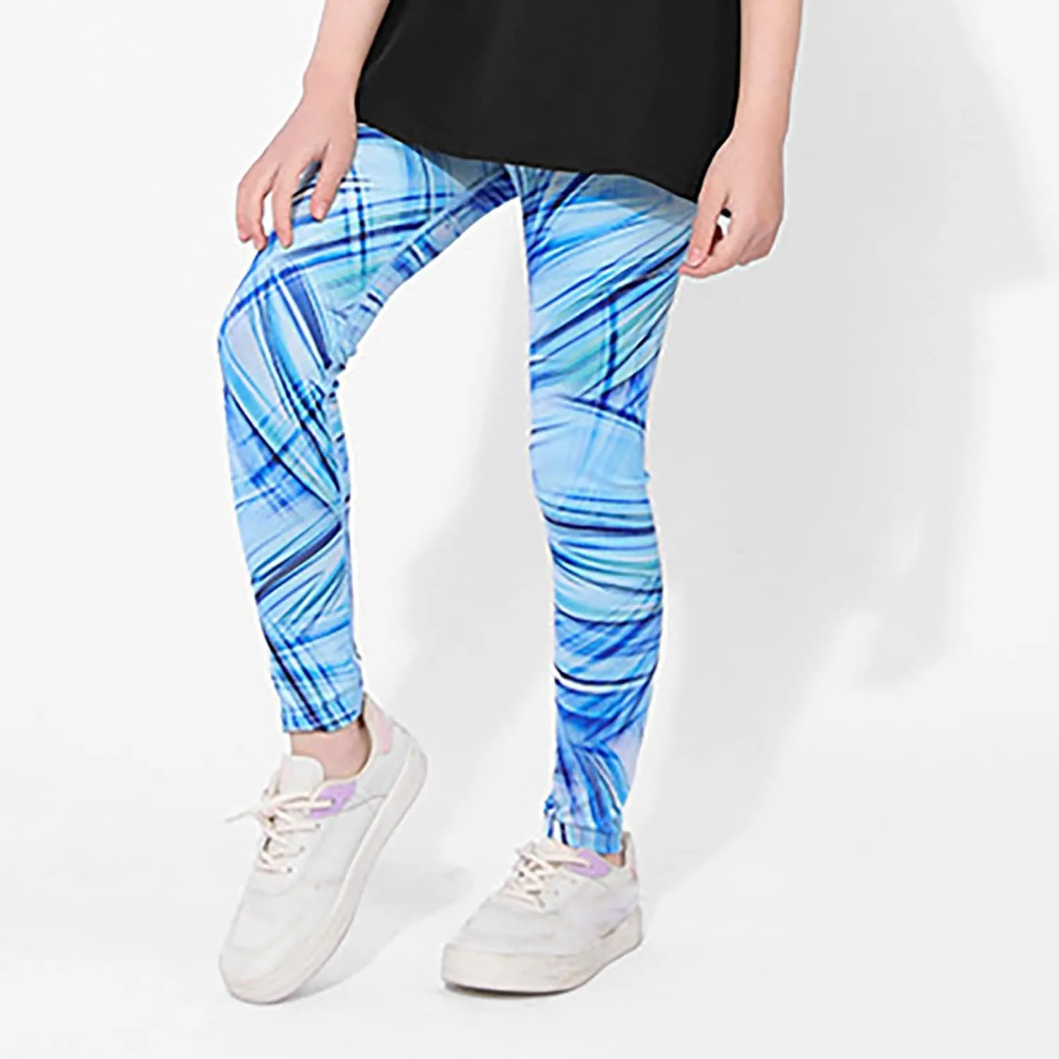 Toddler Girls Yoga Leggings Cute Printed Stretch Slim Pants Kids Skinny Soft Dance Pants Ankle Length Tights