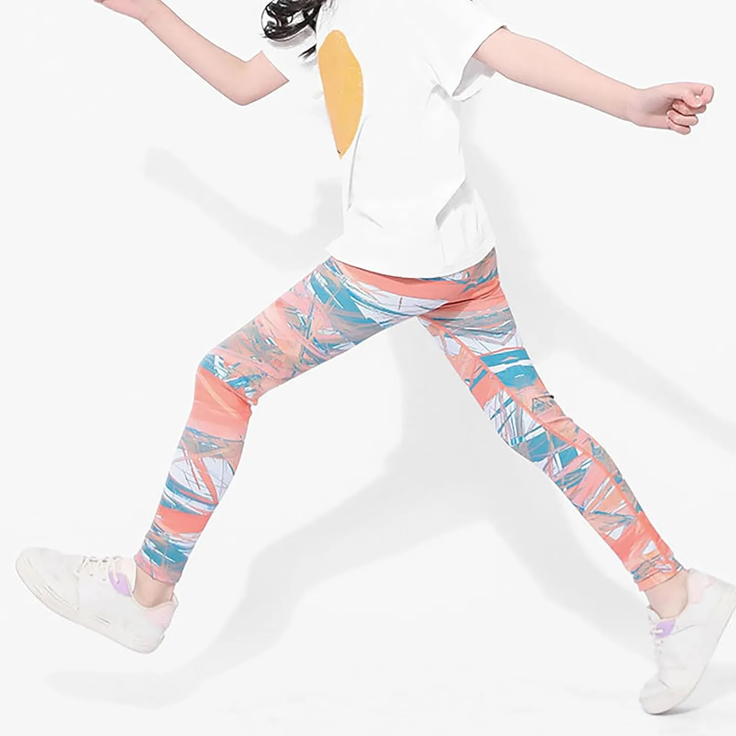 Toddler Girls Yoga Leggings Cute Printed Stretch Slim Pants Kids Skinny Soft Dance Pants Ankle Length Tights