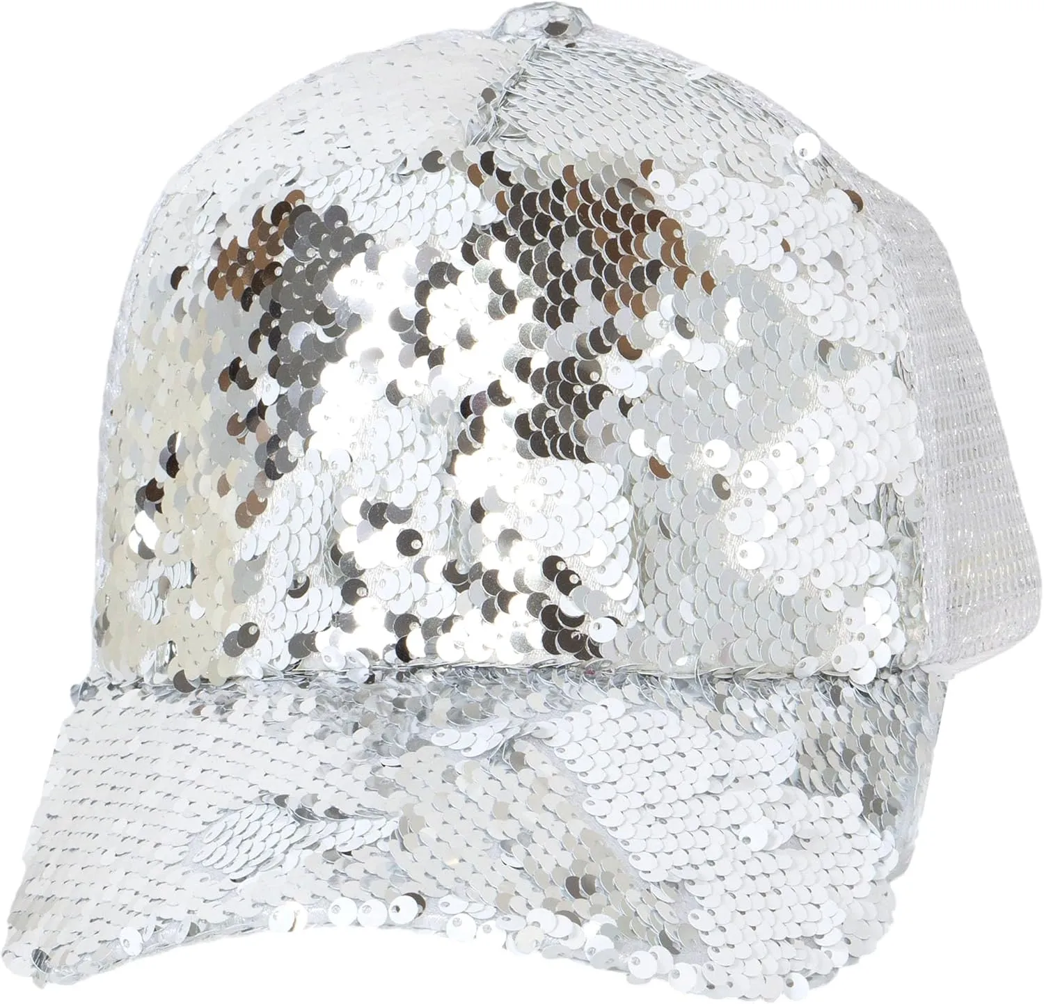 TOP HEADWEAR Reversible Sequin Mesh Back Adjustable Baseball Cap