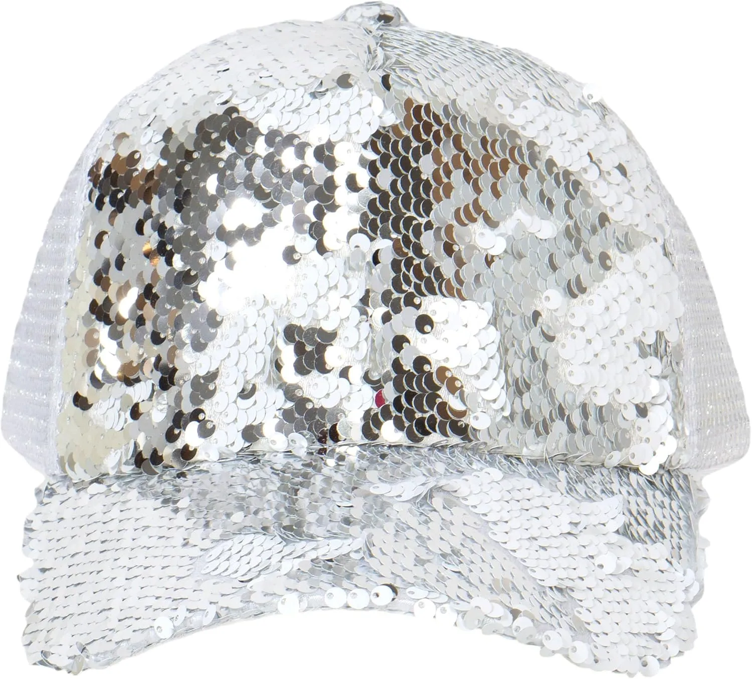 TOP HEADWEAR Reversible Sequin Mesh Back Adjustable Baseball Cap