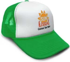 Trucker Hat Sun Kissed Summer Season Climate Sun Ocean Sun Adjustable Polyester