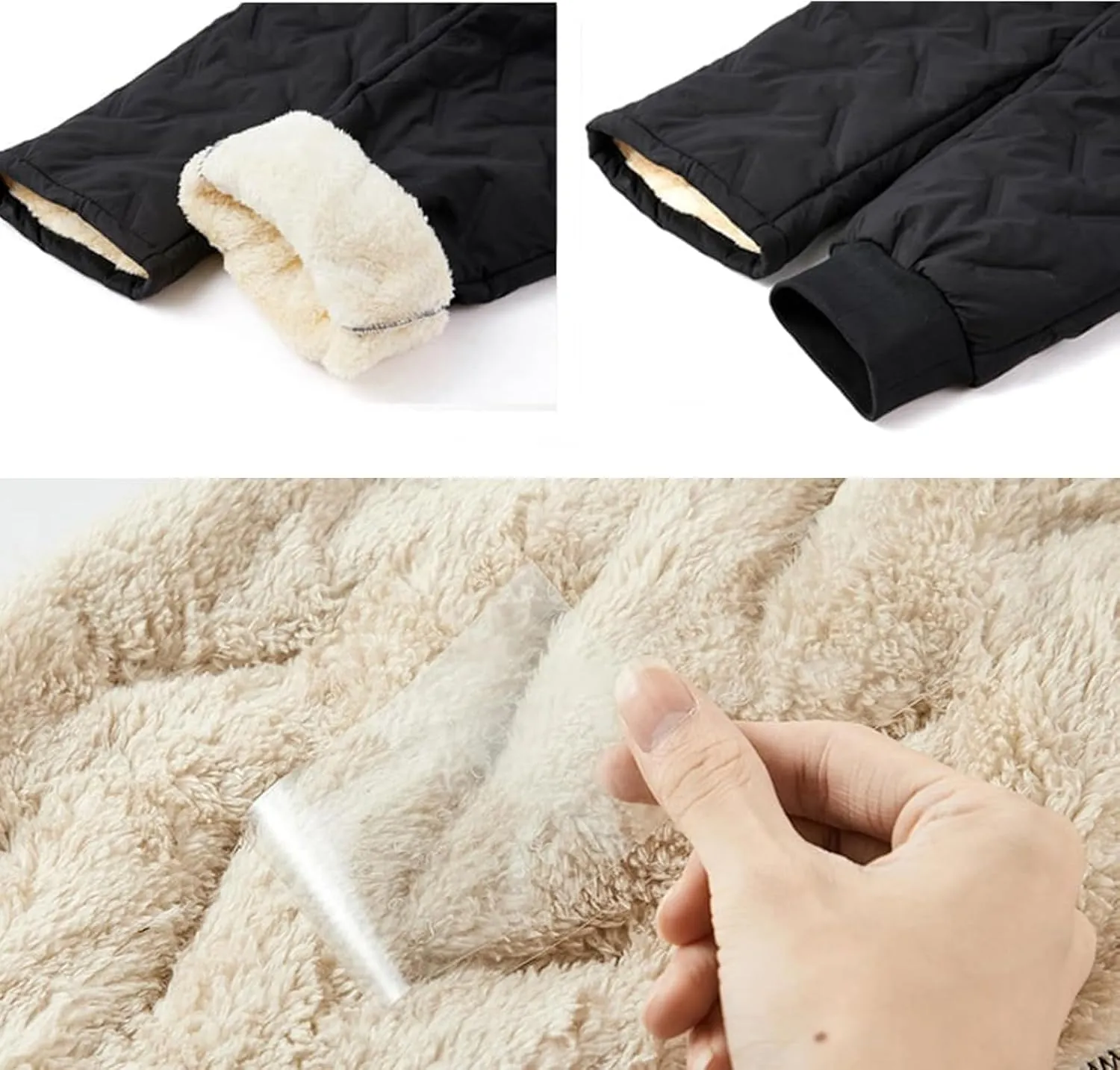 Unisex Fleece Jogging Bottoms - Embrace Cozy Comfort, Lambswool Fleece-Lined Joggers, Winter Warm Wide Leg Trousers