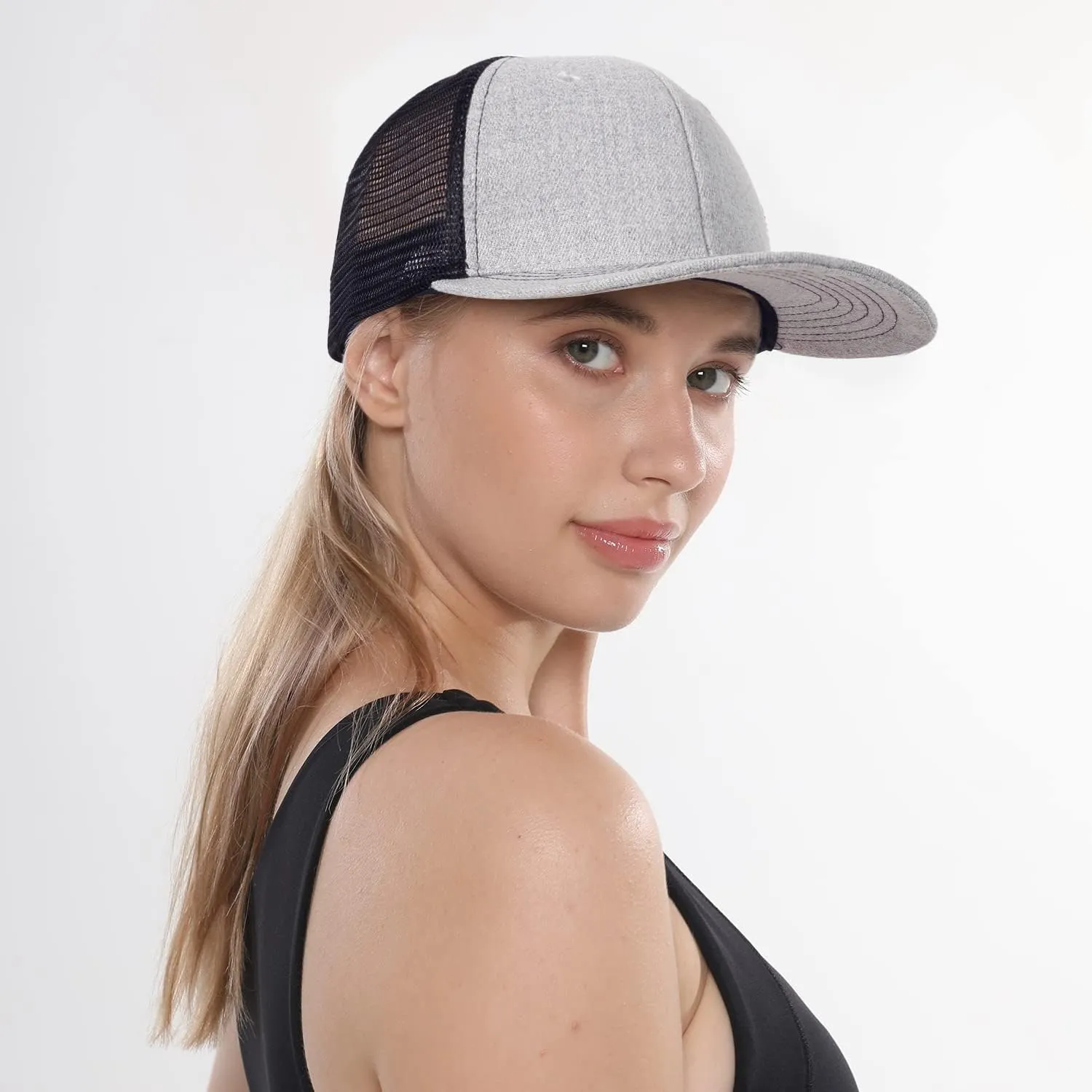 Unisex Trucker Hats Blank Mesh Snapback Hats Sport Plain Baseball Caps Adjustable Fitted Hat