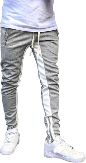 Vickyleb Joggers for Men Fashion,Men's Slim Fit Fleece Pants Winter Big and Tall Baggy Jogger Sweatpants