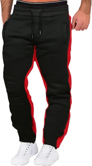 Vickyleb Joggers for Men Fashion,Men's Slim Fit Fleece Pants Winter Big and Tall Baggy Jogger Sweatpants