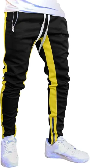 Vickyleb Joggers for Men Fashion,Men's Slim Fit Fleece Pants Winter Big and Tall Baggy Jogger Sweatpants