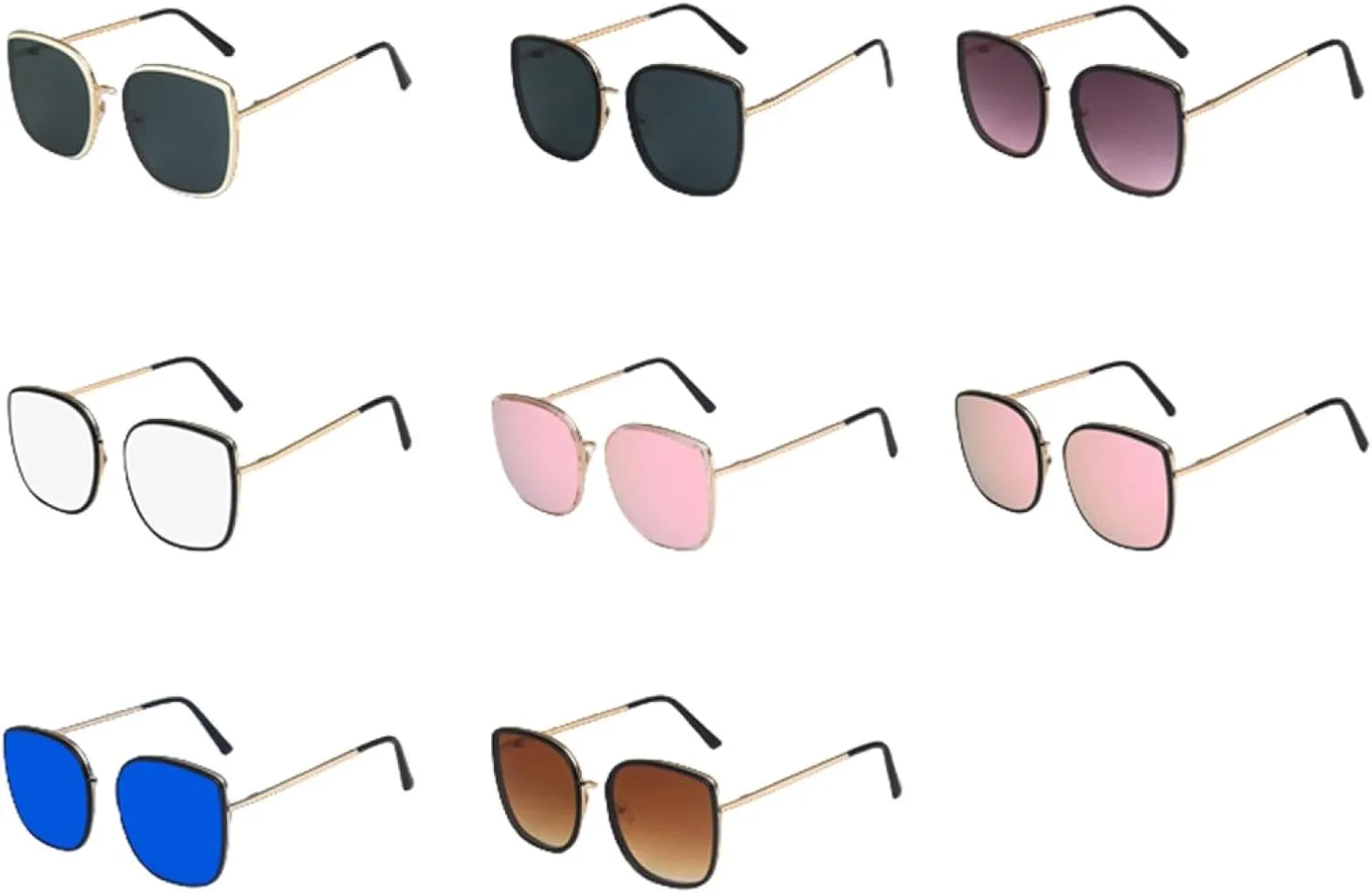 Vintage Oversized Shades Women Sunglasses Fashion Metal Alloy Frame Sunglasses Female Retro Glasses Uv400