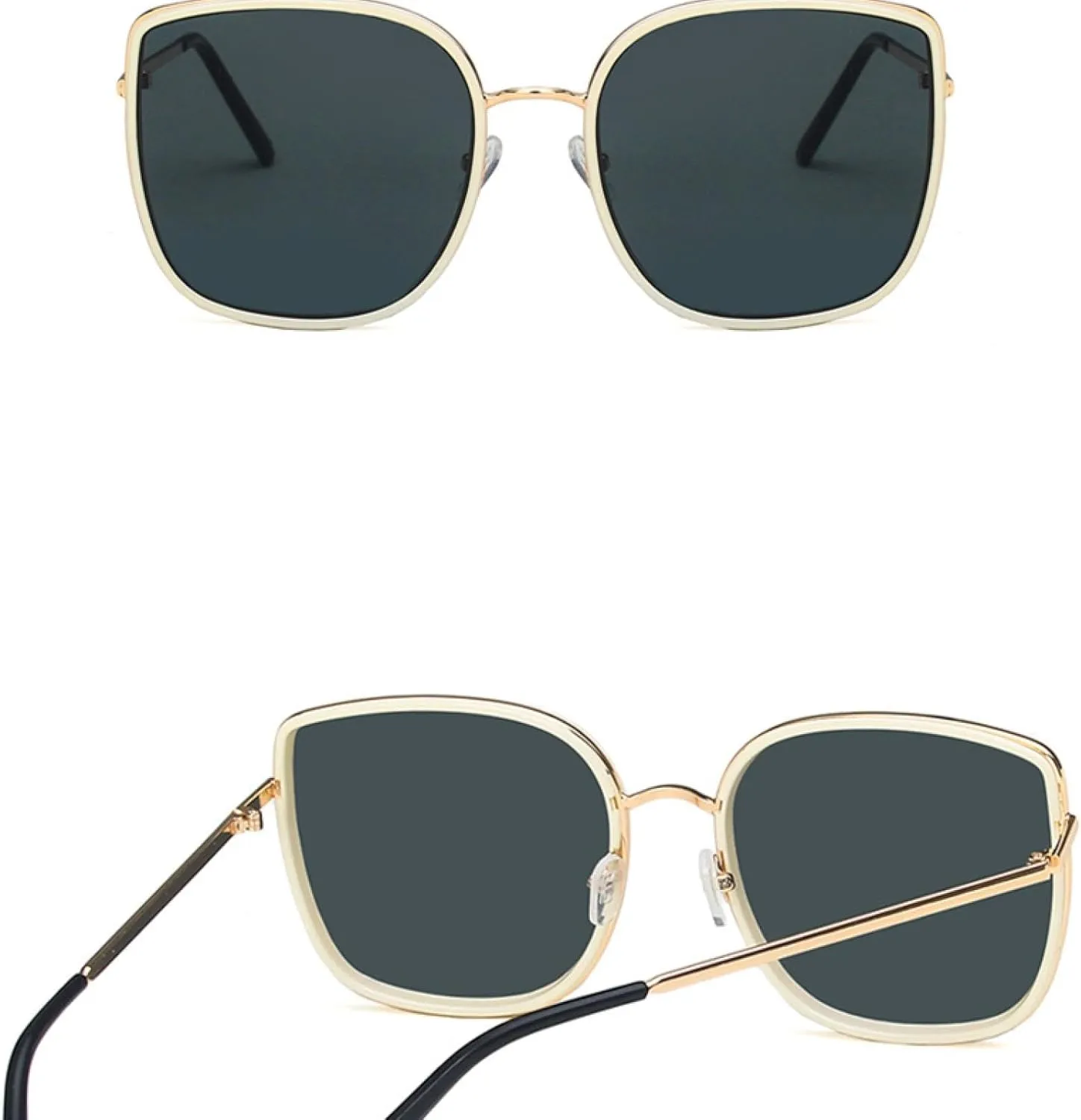 Vintage Oversized Shades Women Sunglasses Fashion Metal Alloy Frame Sunglasses Female Retro Glasses Uv400