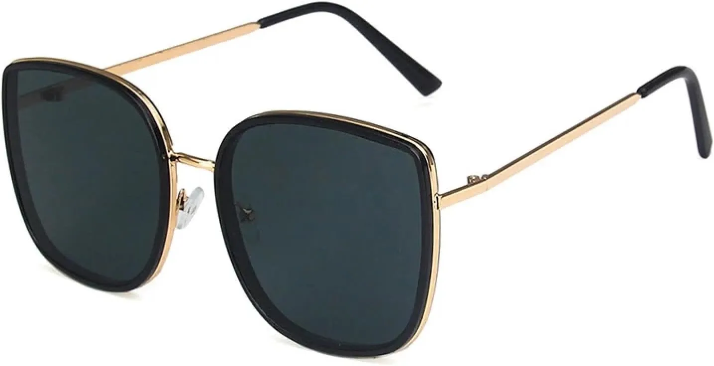 Vintage Oversized Shades Women Sunglasses Fashion Metal Alloy Frame Sunglasses Female Retro Glasses Uv400
