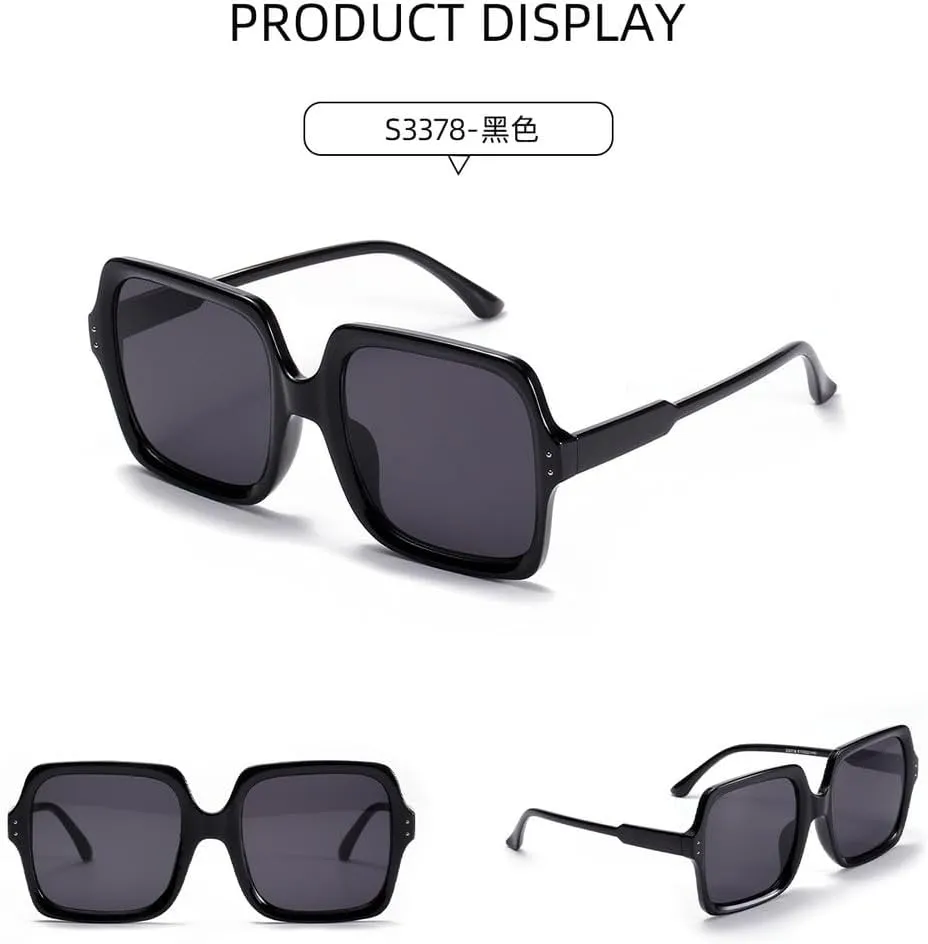 Vintage Trendy Oversized Sunglasses Women Men Retro Fashion Wide Sun Glasses Ladies Shade
