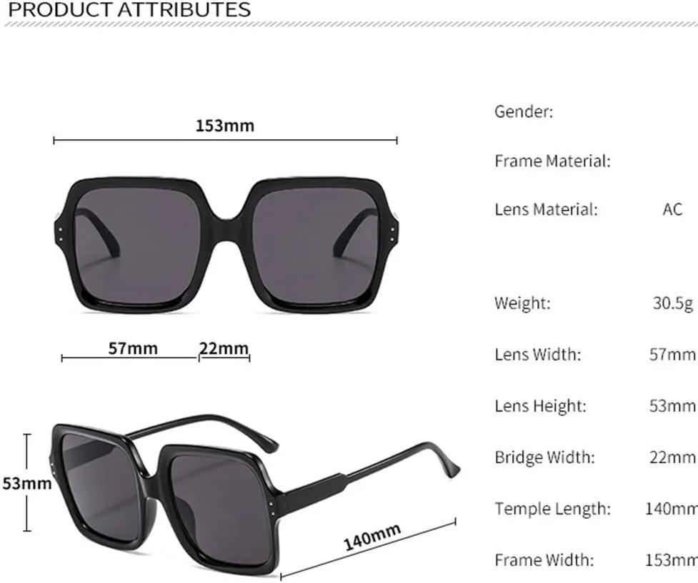 Vintage Trendy Oversized Sunglasses Women Men Retro Fashion Wide Sun Glasses Ladies Shade