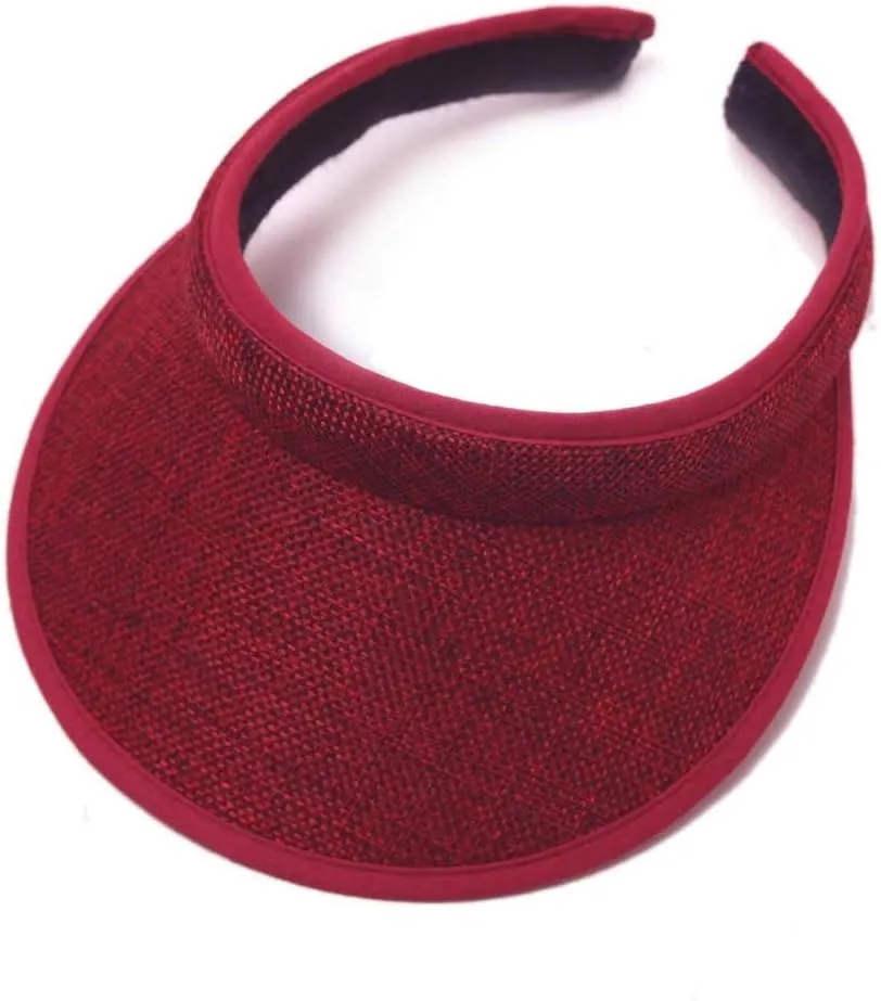 Visor Hats for Women Summer Beach Cap Sports Golf Cap Wide Brim Sun Hat No Headache Visor for Outdoor Sports