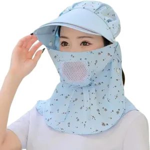 Wide Brim Sun Hats for Women Floral UPF 50 Fishing Hats Face Neck Fl𝓪p Bucket Hat for Beach Hiking Outdoor