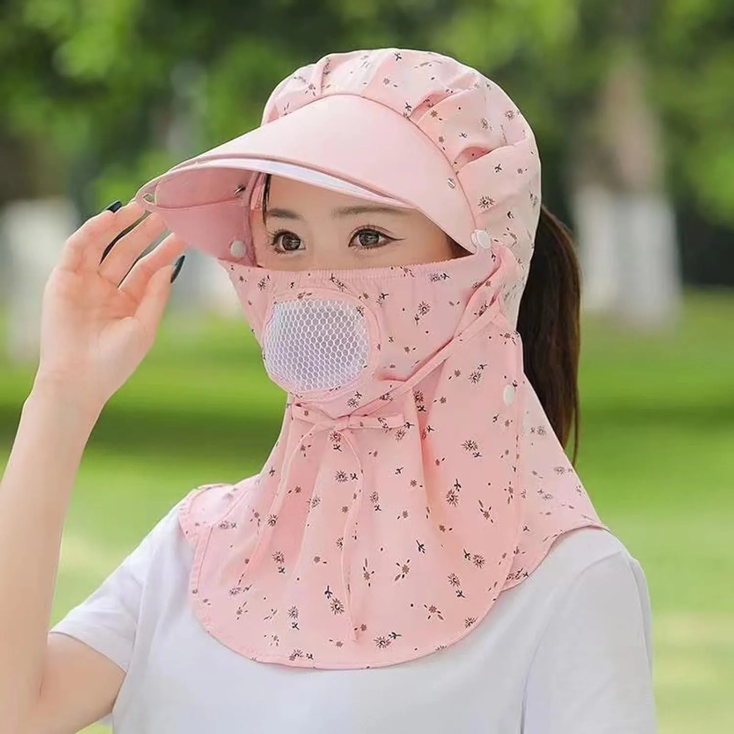 Wide Brim Sun Hats for Women Floral UPF 50 Fishing Hats Face Neck Fl𝓪p Bucket Hat for Beach Hiking Outdoor