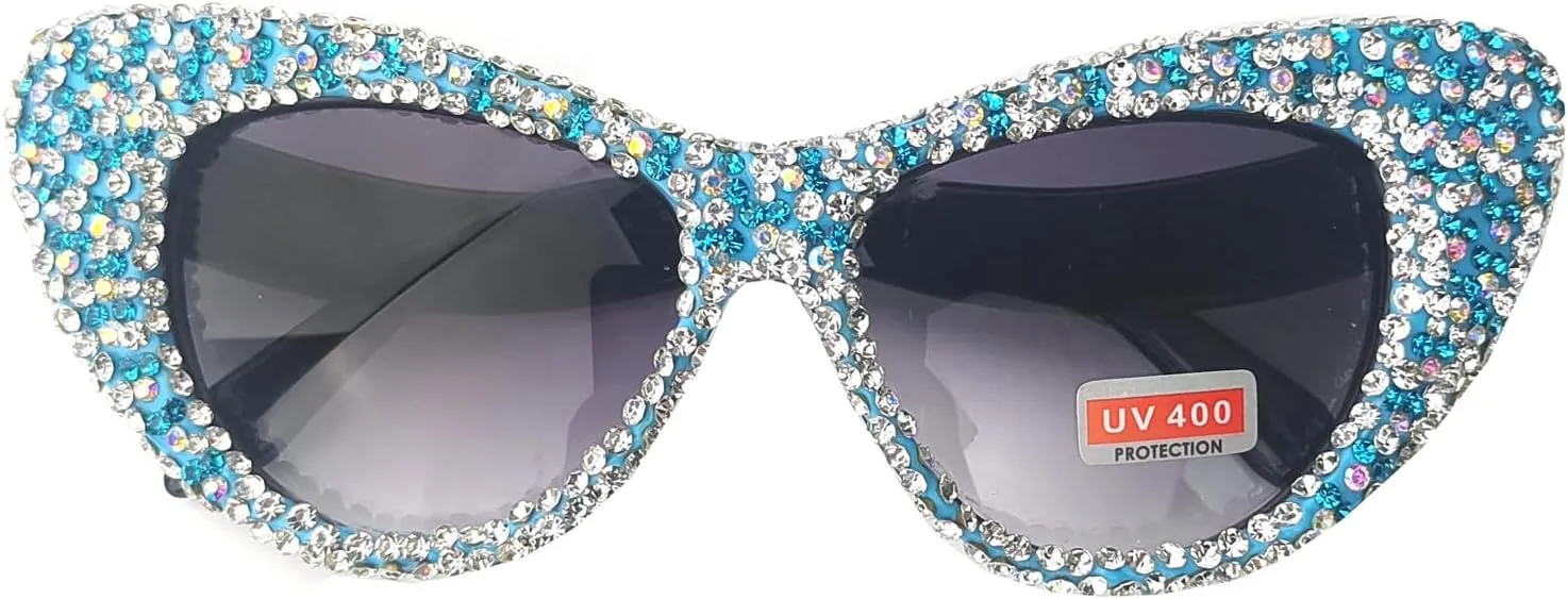 willochra Oversized Diamond Sunglasses Women Rhinestone Cat Eye Sunglasses Vintage Men bling party sunglasses Eyewear