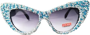 willochra Oversized Diamond Sunglasses Women Rhinestone Cat Eye Sunglasses Vintage Men bling party sunglasses Eyewear