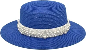 Women Straw Wide Brim Bucket Hat Solid Colors Breathable Sun Hats Beach Vacation Travel Fisherman Cap