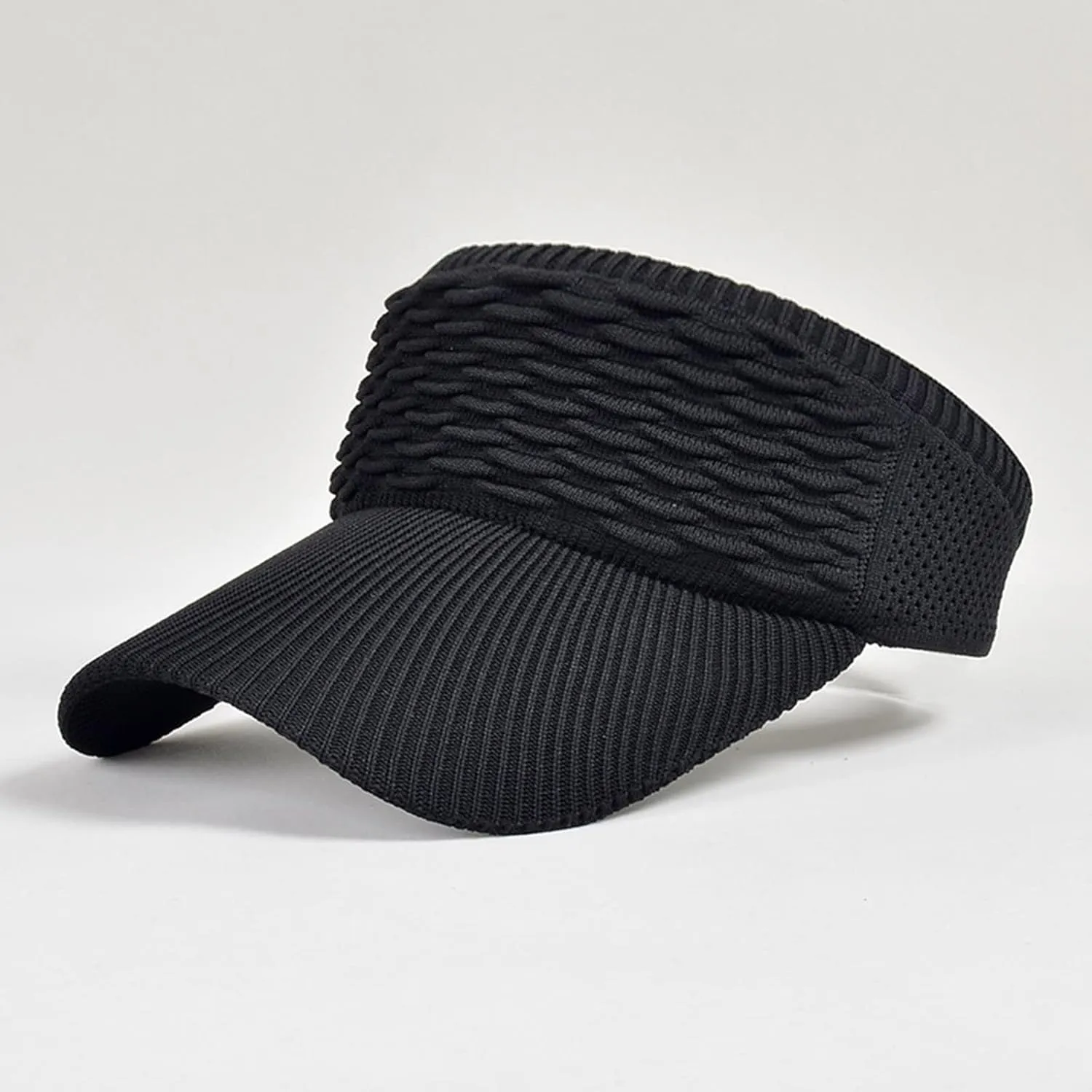 Women Sun Visor Hat for Women Knitted Hats Elastic Sports Hat Empty Top Quick Drying Wide Brim Hat