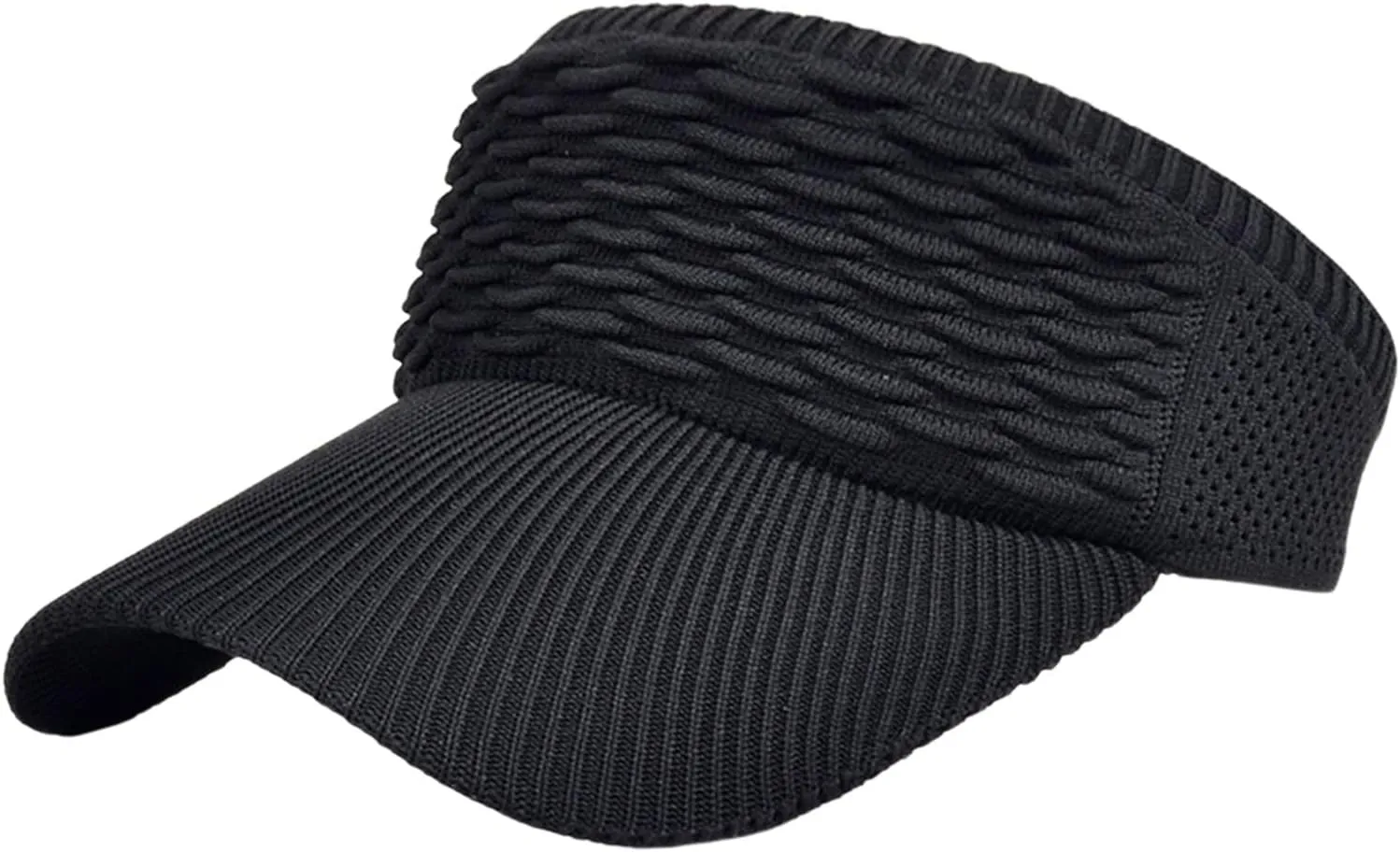 Women Sun Visor Hat for Women Knitted Hats Elastic Sports Hat Empty Top Quick Drying Wide Brim Hat