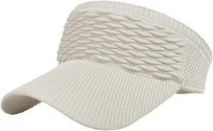 Women Sun Visor Hat for Women Knitted Hats Elastic Sports Hat Empty Top Quick Drying Wide Brim Hat