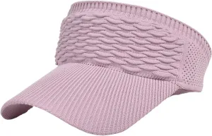 Women Sun Visor Hat for Women Knitted Hats Elastic Sports Hat Empty Top Quick Drying Wide Brim Hat