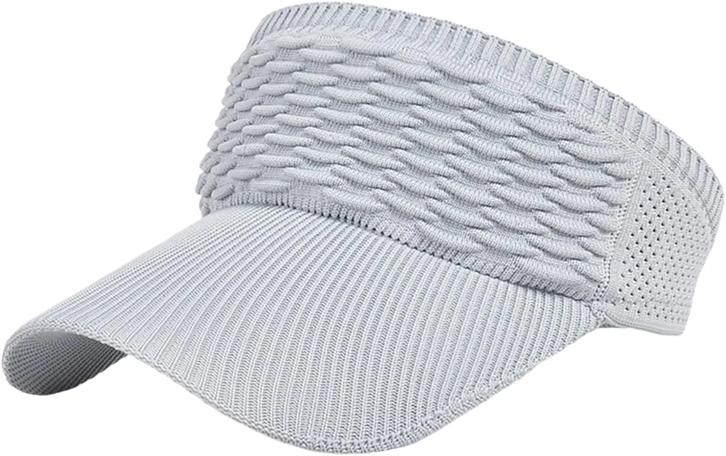 Women Sun Visor Hat for Women Knitted Hats Elastic Sports Hat Empty Top Quick Drying Wide Brim Hat