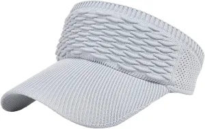 Women Sun Visor Hat for Women Knitted Hats Elastic Sports Hat Empty Top Quick Drying Wide Brim Hat