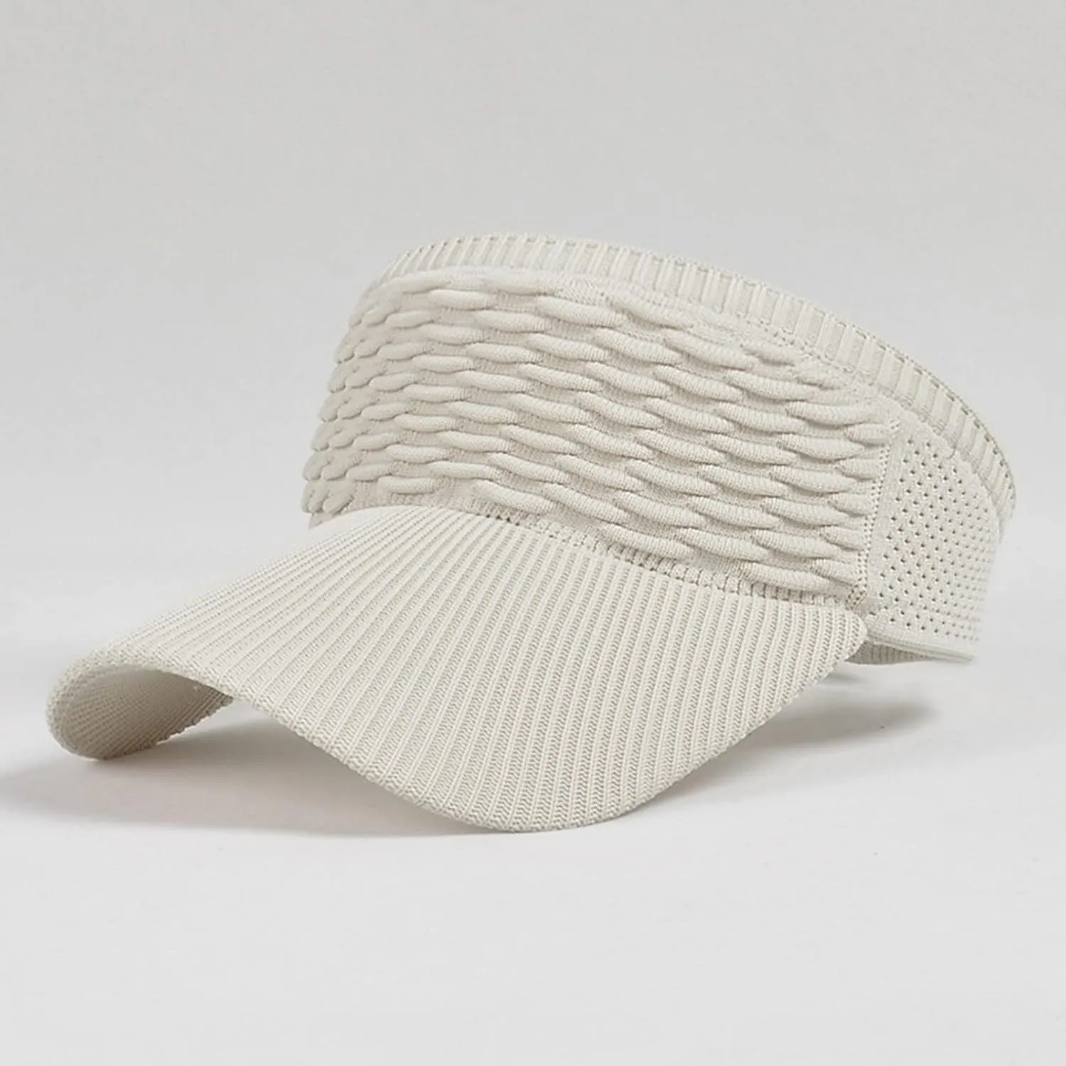 Women Sun Visor Hat for Women Knitted Hats Elastic Sports Hat Empty Top Quick Drying Wide Brim Hat