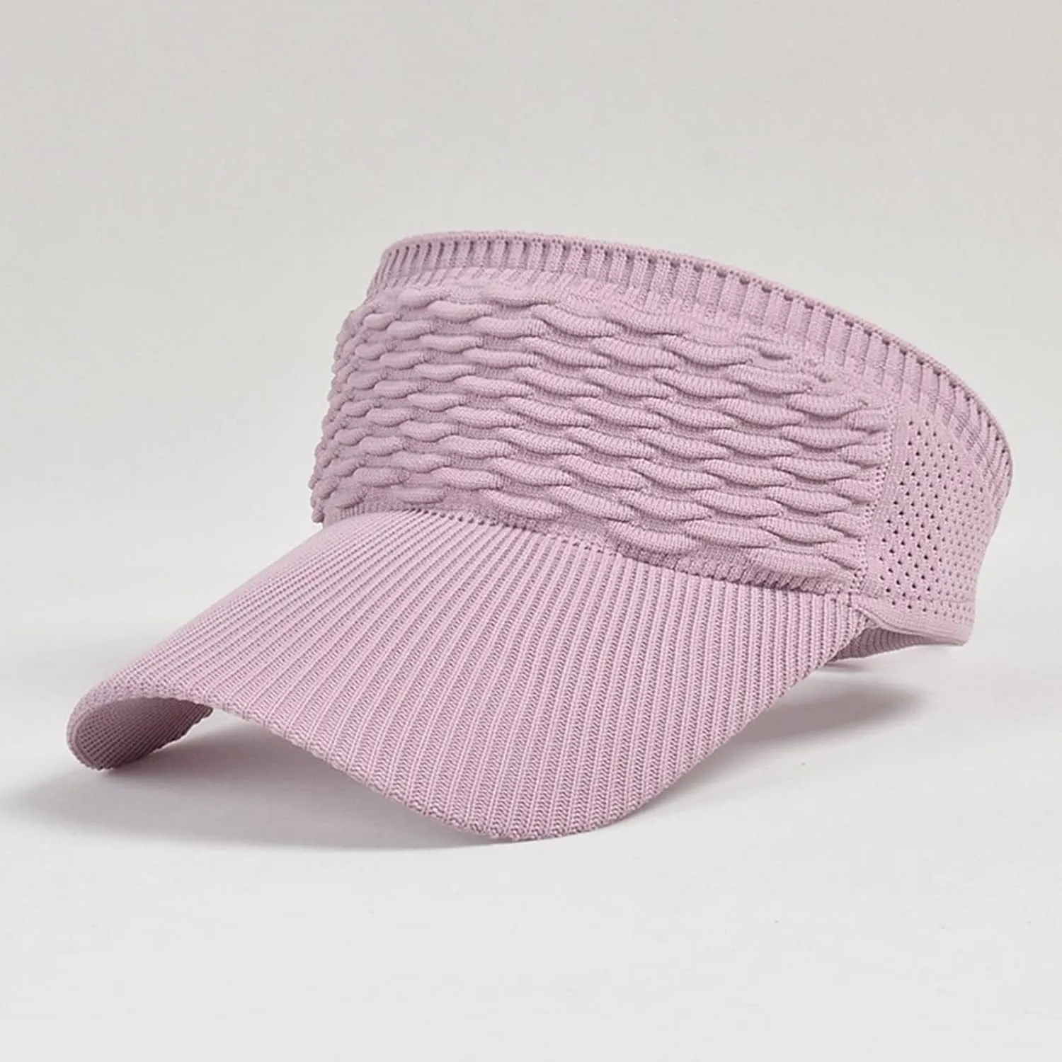 Women Sun Visor Hat for Women Knitted Hats Elastic Sports Hat Empty Top Quick Drying Wide Brim Hat