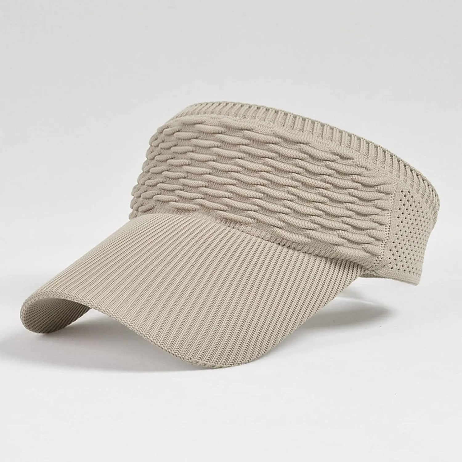 Women Sun Visor Hat for Women Knitted Hats Elastic Sports Hat Empty Top Quick Drying Wide Brim Hat
