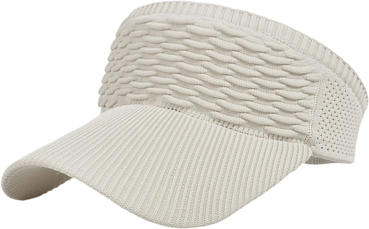 Women Sun Visor Hat for Women Knitted Hats Elastic Sports Hat Empty Top Quick Drying Wide Brim Hat