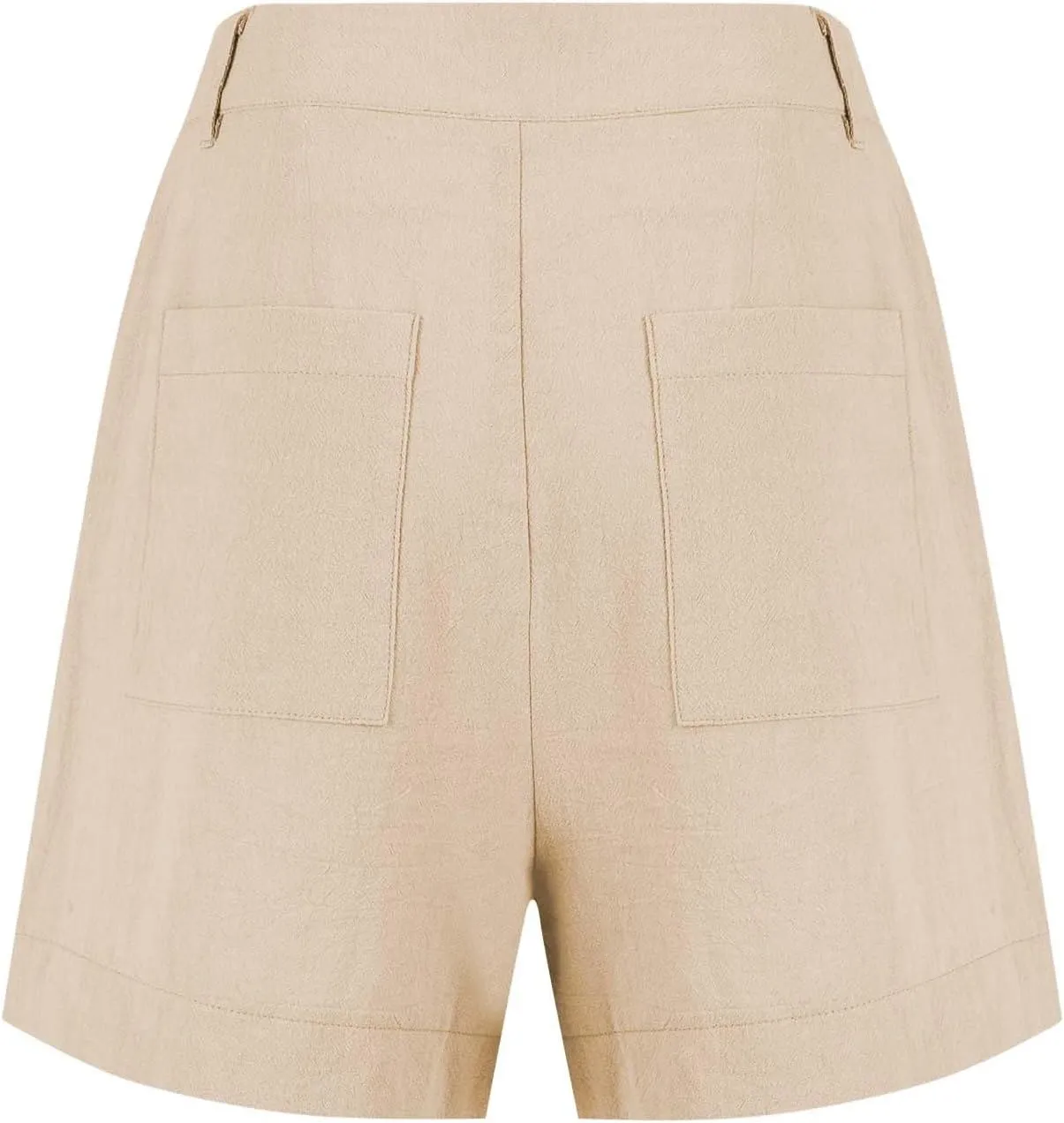 Womens Cotton Linen Shorts Summer Chino Shorts High Waisted Bermuda Shorts Dressy Wide Leg Shorts with Pockets