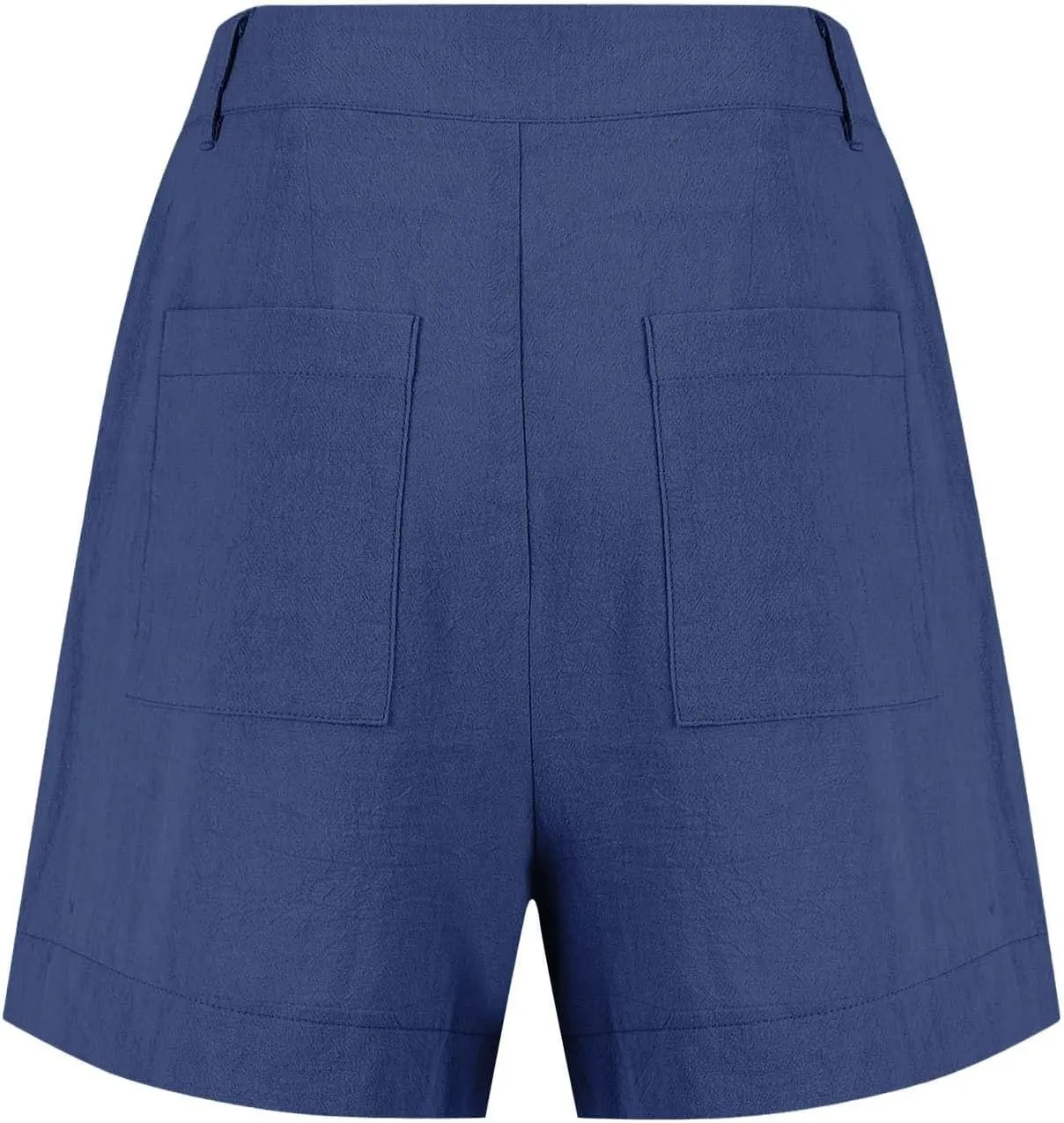 Womens Cotton Linen Shorts Summer Chino Shorts High Waisted Bermuda Shorts Dressy Wide Leg Shorts with Pockets