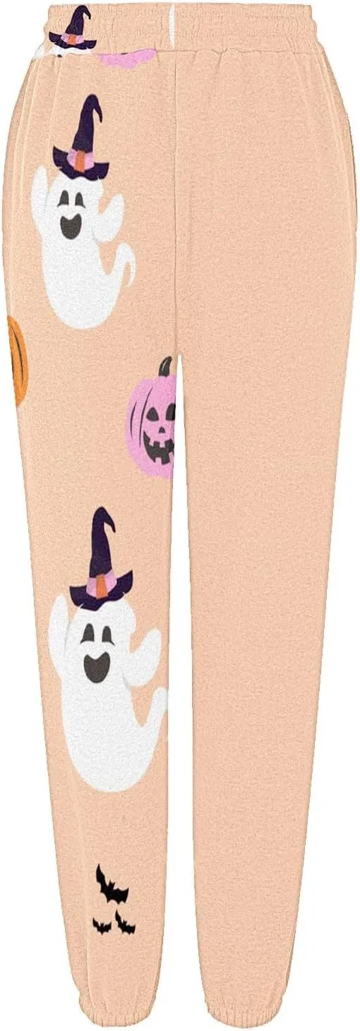 Womens Halloween Elastic Waist Pants Workout High Waisted Yoga Pants with Pockets Casual Pant with Pockets Halloween