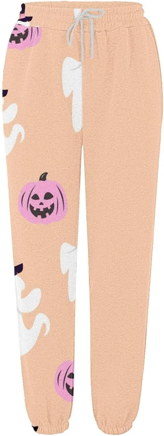 Womens Halloween Elastic Waist Pants Workout High Waisted Yoga Pants with Pockets Casual Pant with Pockets Halloween