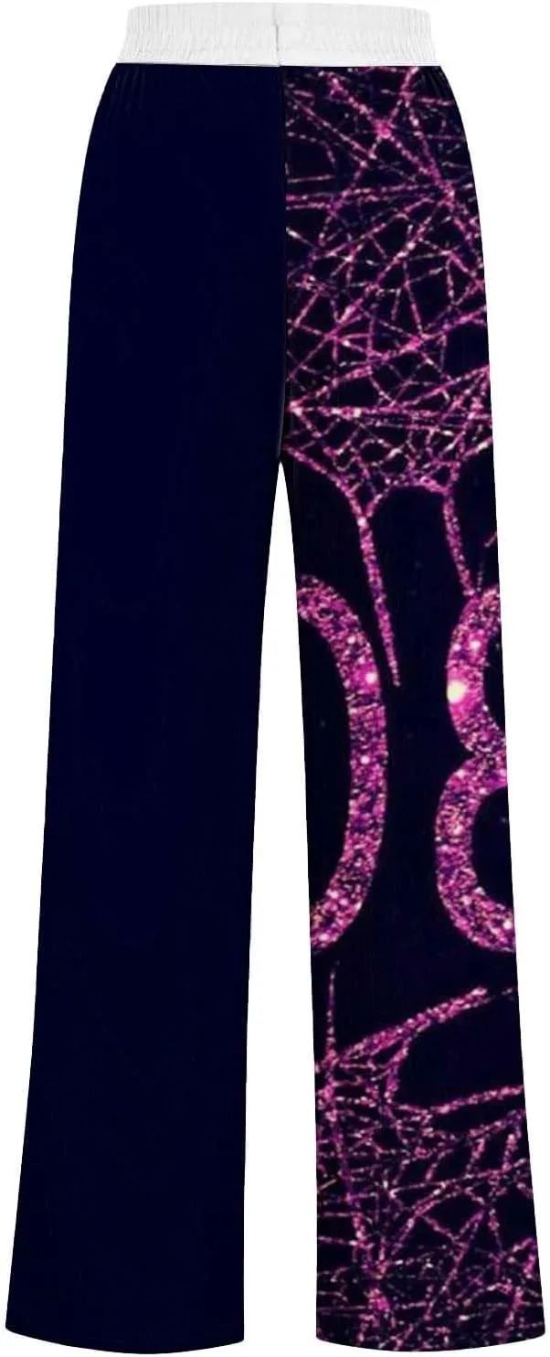 Womens Halloween Sweatpants Lacing Solid Color Waist Waist Wide Leg Casual Pants Womens Cargo Sweatpants Fleece