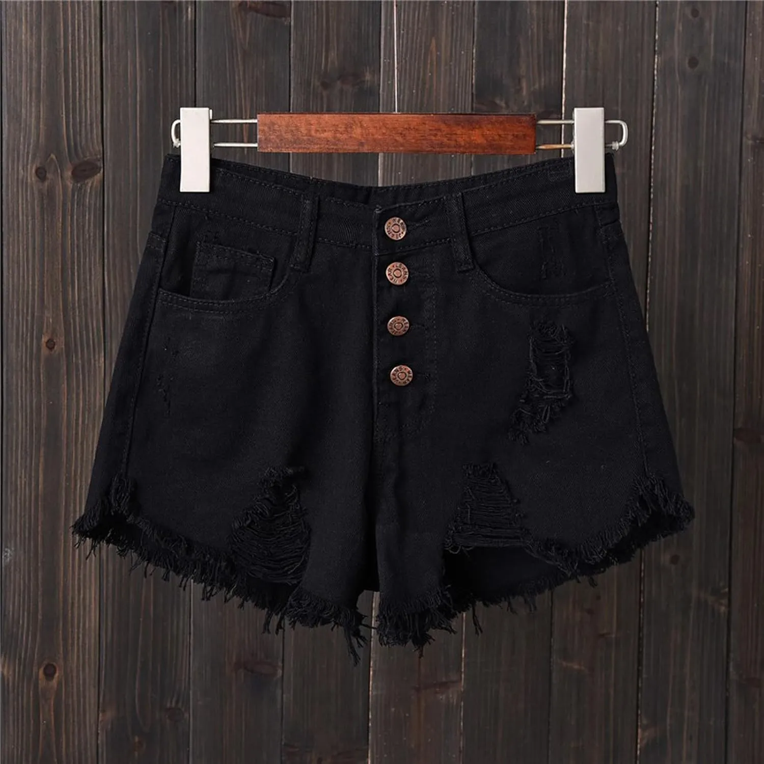 Womens High Waisted Jean Shorts Button Up Ripped Frayed Hem Jorts Shorts with Pockets Summer Dance Sexy Hot Y2K Short
