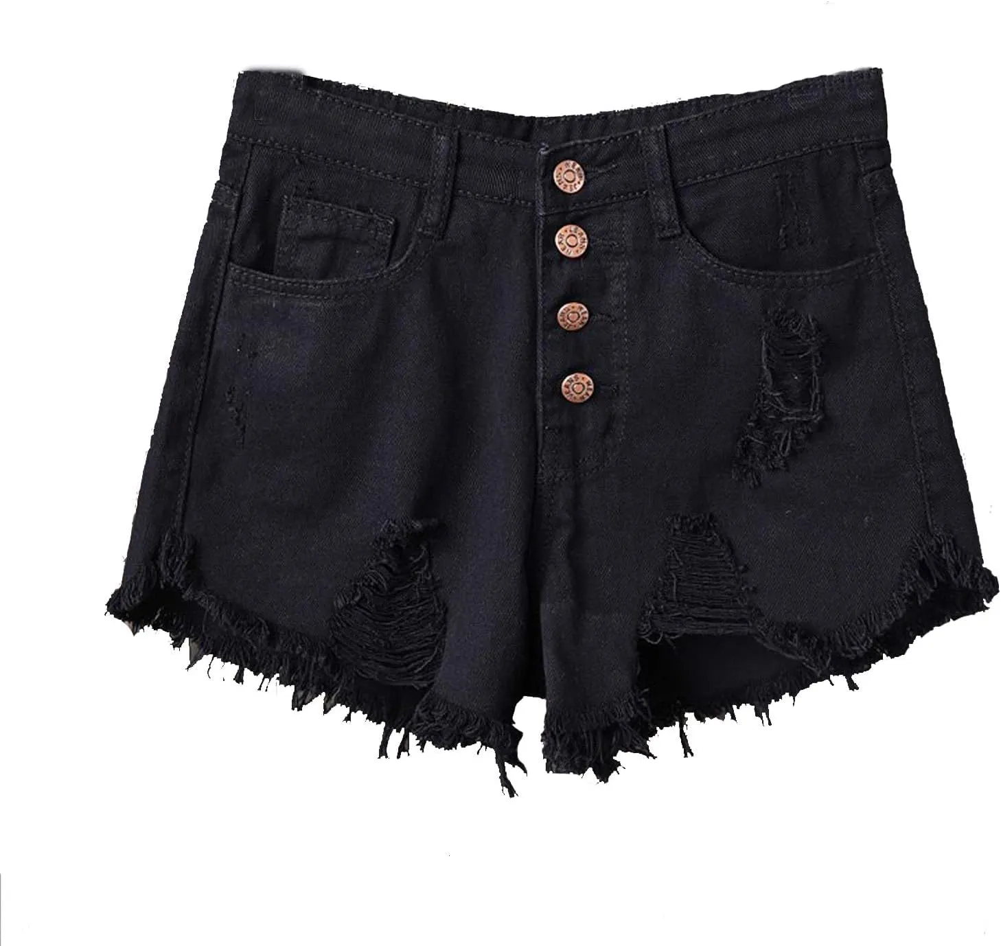 Womens High Waisted Jean Shorts Button Up Ripped Frayed Hem Jorts Shorts with Pockets Summer Dance Sexy Hot Y2K Short