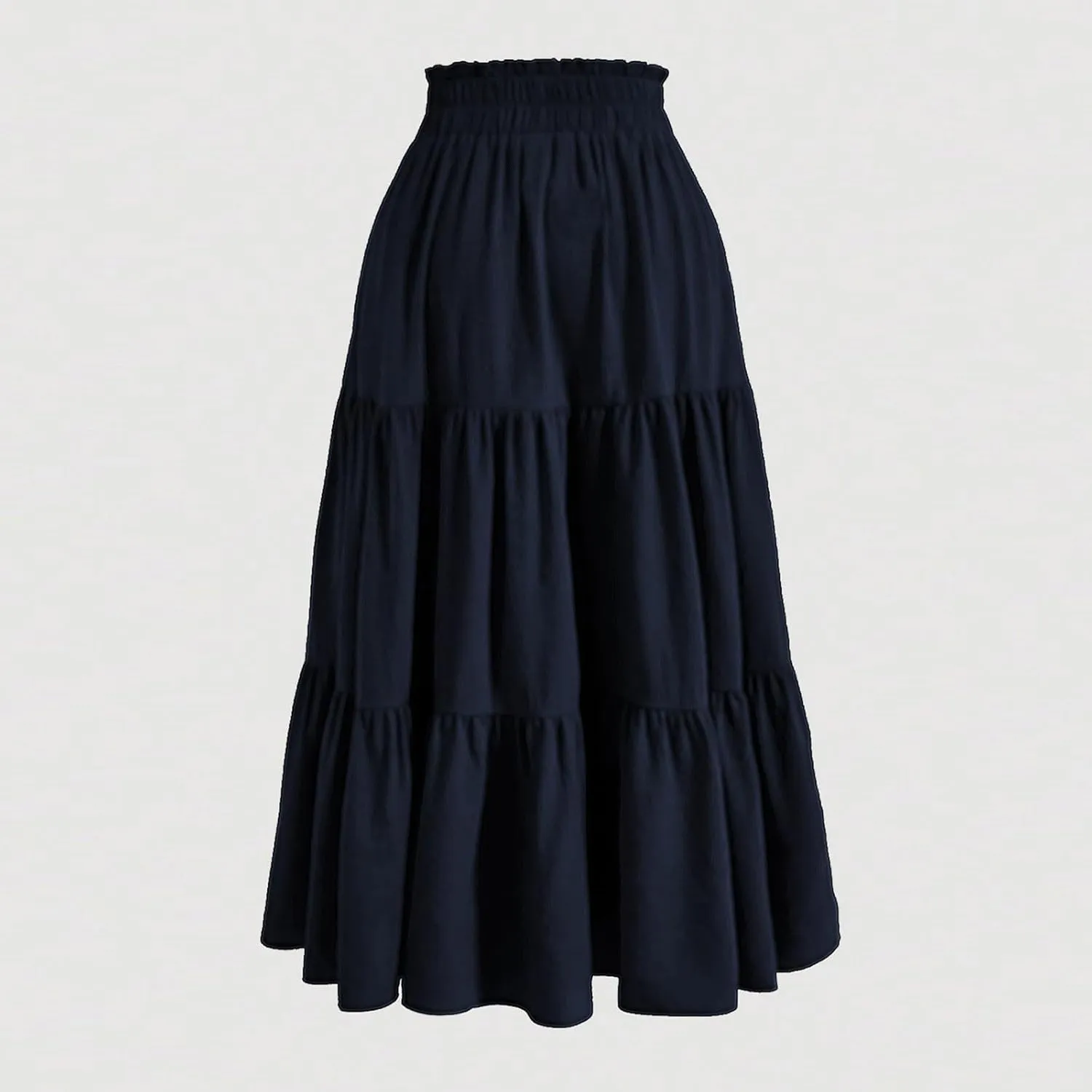 Womens Maxi Skirt Drawstring High Waisted Summer Long Skirts Lightweight Tiered Flowy Floral Pleated Skirts w/Pockets