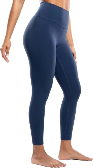 Workout Leggings for Women Yoga Pants 7/8 High Waisted Athletic Tights Silky Feeling Soft 25" Gym Activewear Lounge